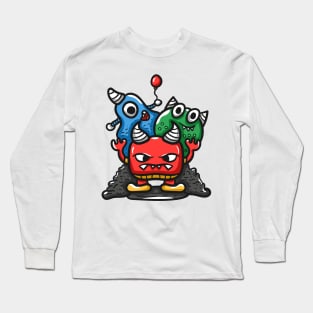 Angry Monster Character Long Sleeve T-Shirt